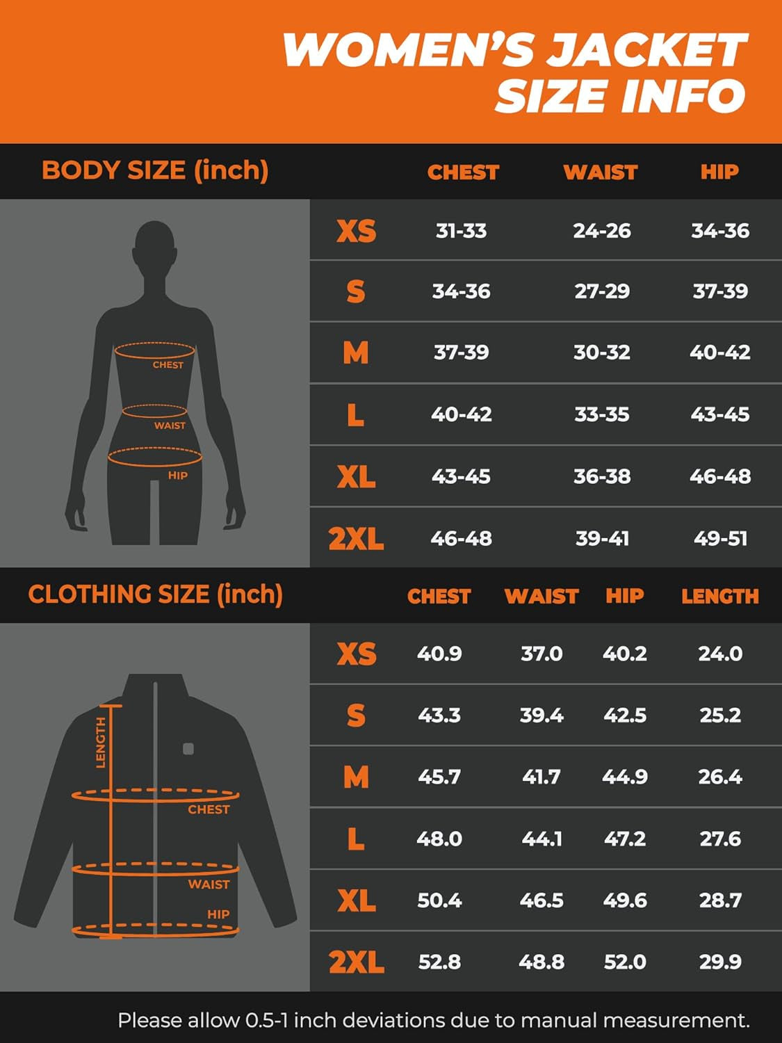 Women'S Slim Fit Heated Jacket with Battery, Heated Coat with Detachable Hood (Charger Not Included)